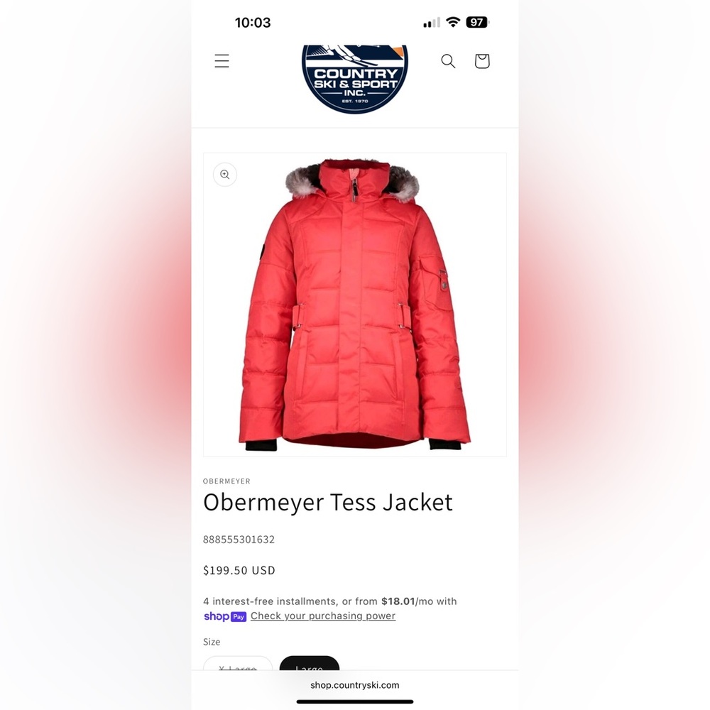 Obermeyer Tess Crimson Jacket
